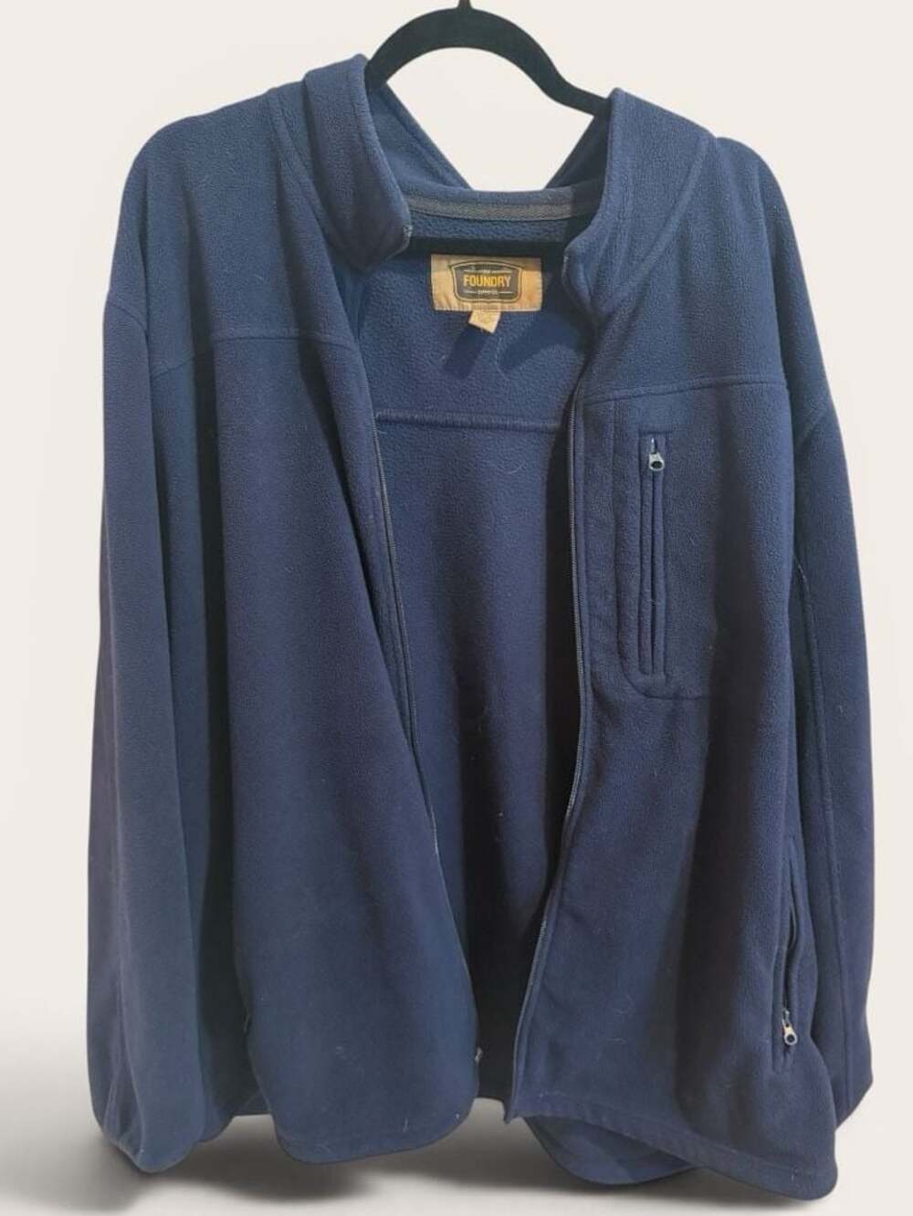 The Foundry Supply Co. Men's Big & Tall Navy Full Zip Fleece Jacket